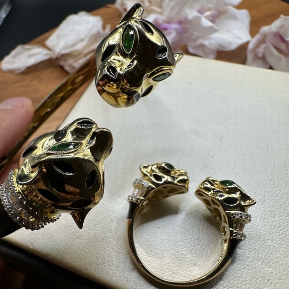 Cat bangle and ring set (sterling silver) - Picture 6 of 14